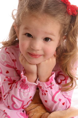 Little girl with curls